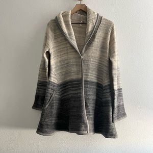 Free People Wool Blend Sweater Shawl Collar Coat Jacket